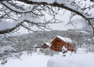 Wintertime at Chalet Carpe Diem: the gîte covered with snow