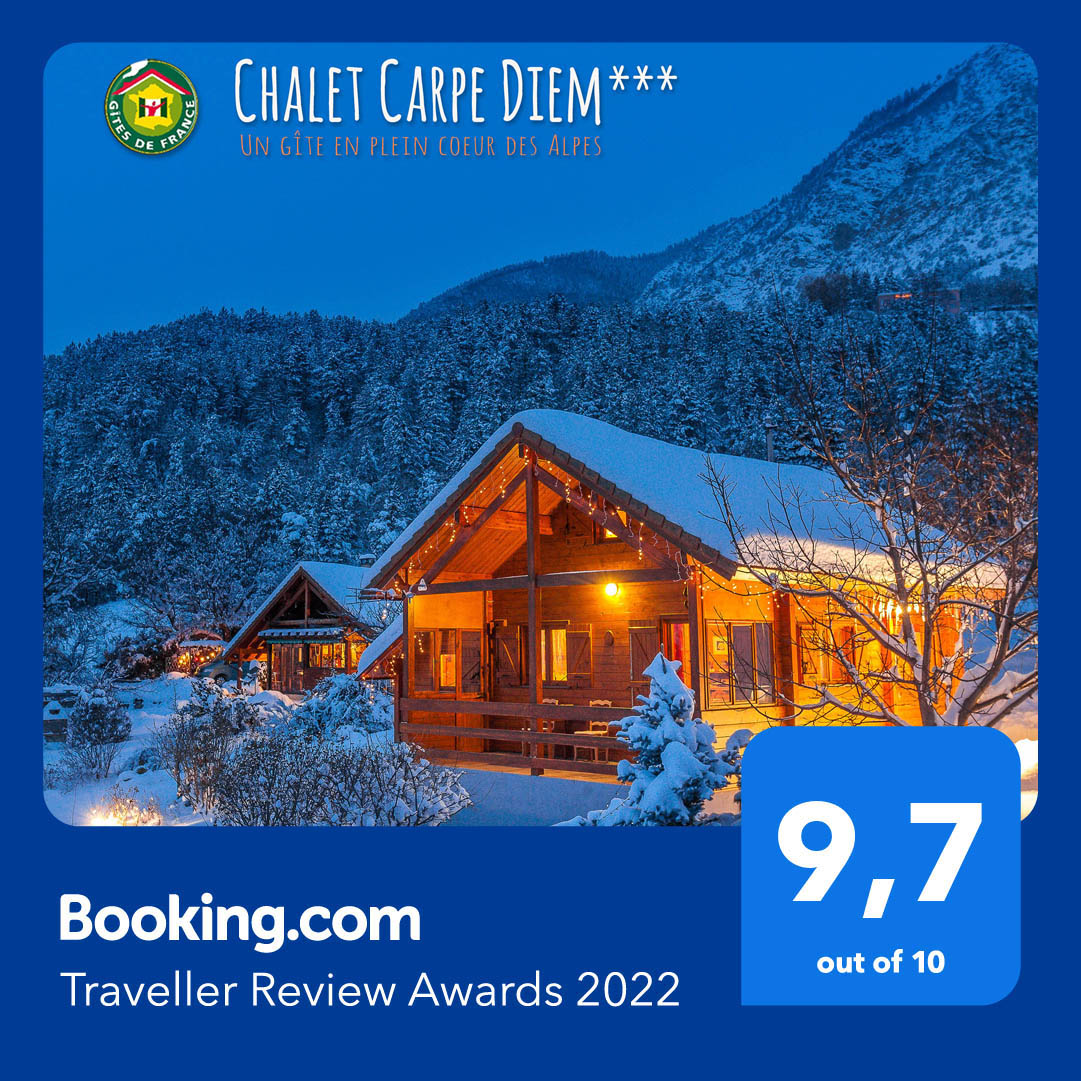 Récompense Booking 2022 pour le Chalet Carpe Diem - photo par Bertrand Bodin